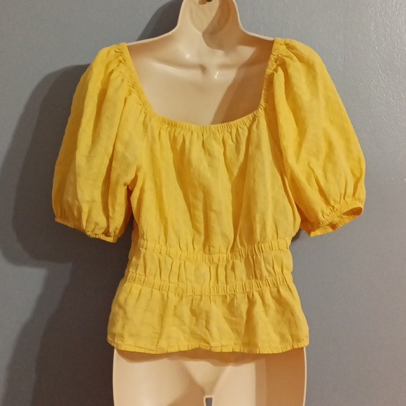 Madewell women's size medium yellow cropped top - Picture 12 of 17